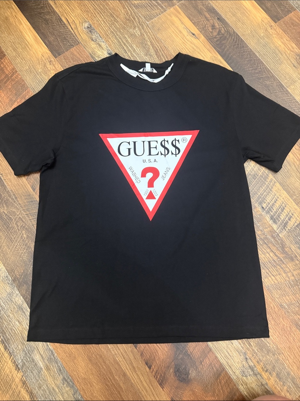 NWT GUESS Originals x A$AP Black Triangle Logo Graphic Tee Men’s Medium